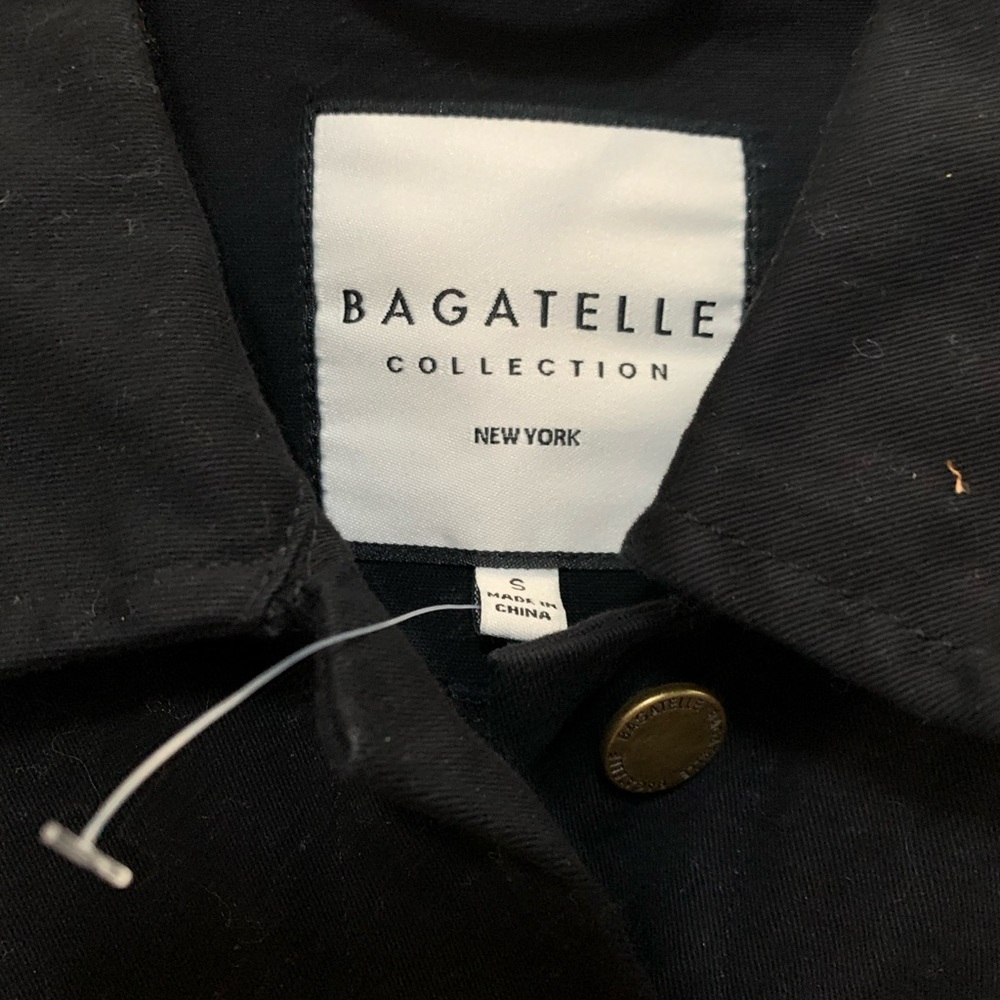 New Bagatelle Black Denim Jacket with Gold Buttons - Picture 4 of 6